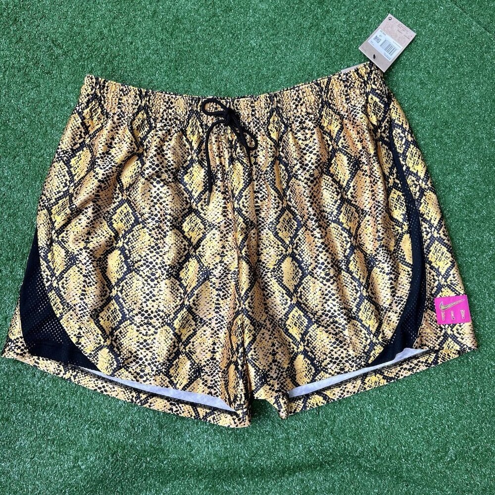 Nike Baskteball Shorts Size 2XL Womens Dri Fit Rebel Fly Yellow Black Loose Fit